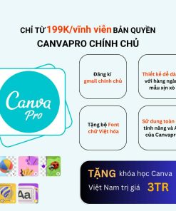Nâng cấp CANVA PRO giá rẻ 1 năm - vĩnh viễn