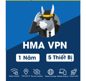 HMA VPN Giá Rẻ Nhất, Dùng Được Cho 5 Thiết Bị- 3 Năm HMA VPN giá rẻ nhất, dùng được cho 5 thiết bị