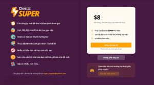 Nâng cấp tài khoản Quizizz Super 12 tháng Chính Chủ