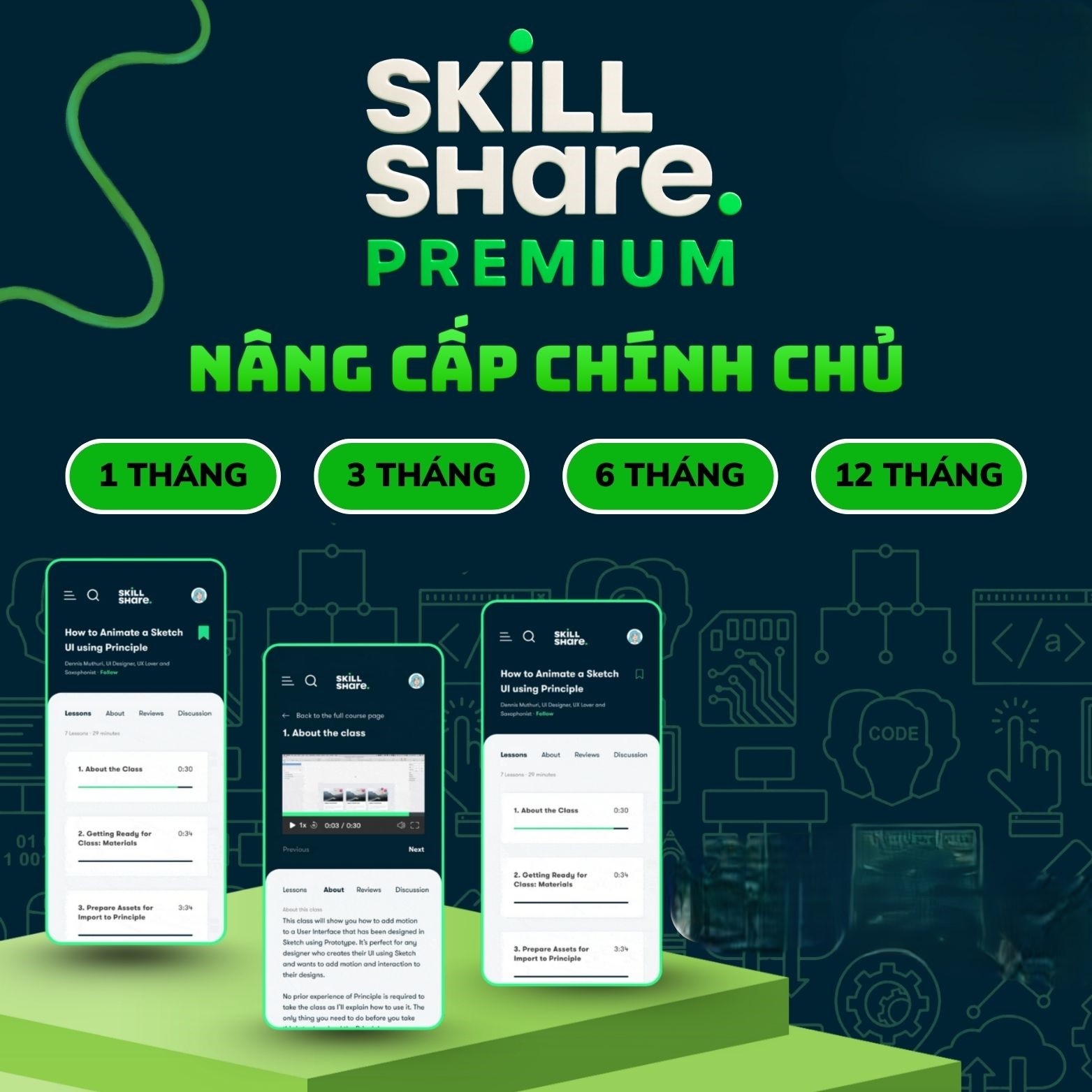 Tài Khoản Skillshare Premium